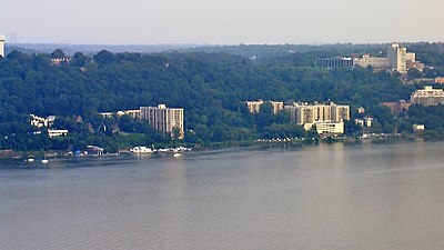 Which percentage of the area occupied by Yonkers is covered by water?