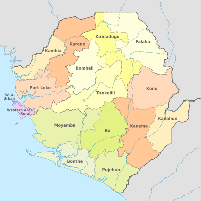 What is the size of Sierra Leone?