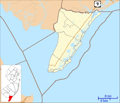Which two bodies of water meet near Cape May?