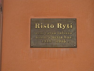 Which political party was Ryti associated with?