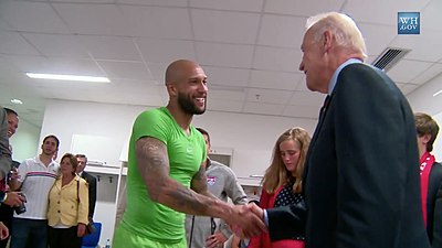 In what team is Tim Howard an ambassador for?
