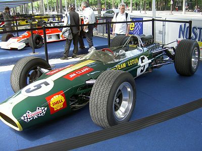 Which Team Lotus car model won the 1965 Indianapolis 500?