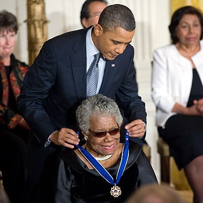 At which university was Maya Angelou named the first Reynolds Professor of American Studies?