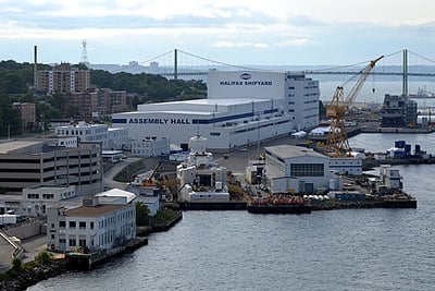 Which shipyard is a major employer in Halifax?
