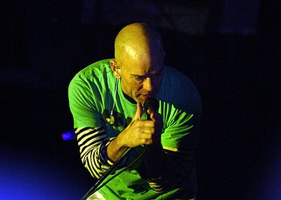 Michael Stipe is also known for his contribution to what aspect of R.E.M.?