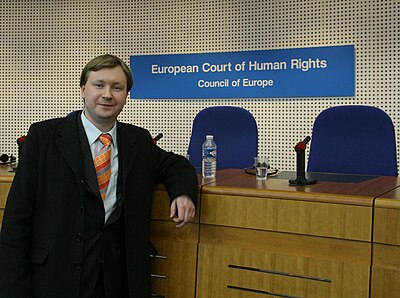What year did Nikolay win a case at the European Court of Human Rights?
