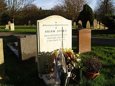 What is the name of the farm where Brian Jones passed away?