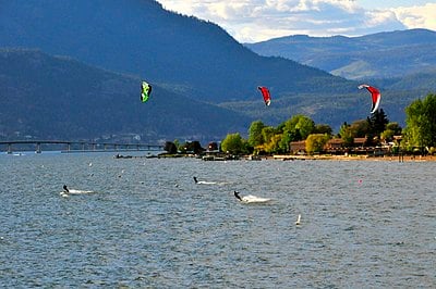Would you happen to know which of the following bodies of water is located in or near Kelowna?