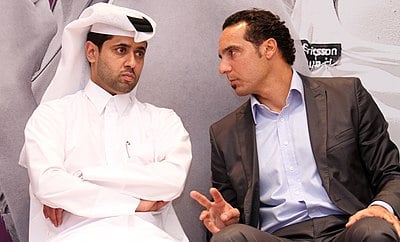 What major tennis tournament is held in Qatar, where Nasser Al-Khelaifi serves as the president of the Qatar Tennis Federation?