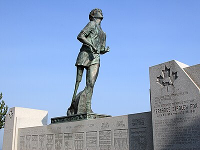 What was Terry Fox's fundraising goal for the Marathon of Hope?