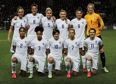 What is the nickname of the England women's national football team?