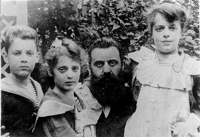 Which title is Theodor Herzl given in Hebrew?