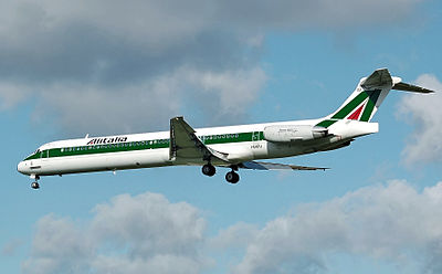 How many airlines did Alitalia have codeshare agreements with?