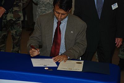 How many terms did Jindal serve as governor of Louisiana?