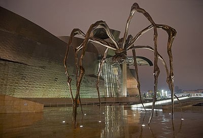 What is one of Louise Bourgeois' most famous sculptures?
