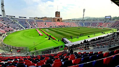 In which stadium does Bologna FC 1909 play its home games?