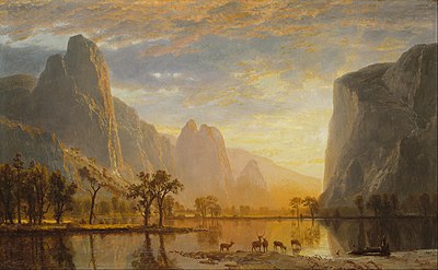 Bierstadt's work contributed to Americans' view of?