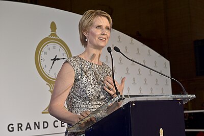Which Broadway play marked Cynthia Nixon's debut?