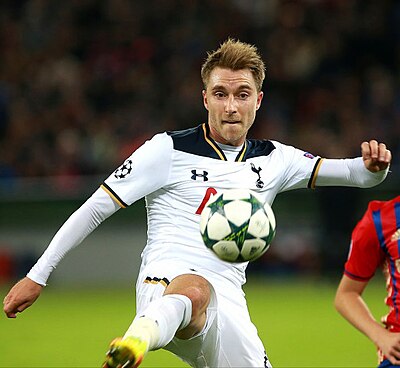 How many times was Eriksen named Danish Football Player of the Year?