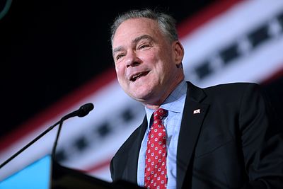 What is the religion or worldview of Tim Kaine?
