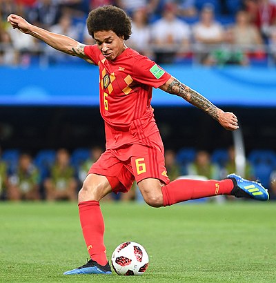 In which tournament did Belgium finish in third place with Witsel's help?