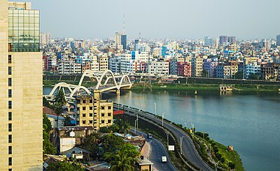 What percentage of Bangladesh's economy does Dhaka account for?