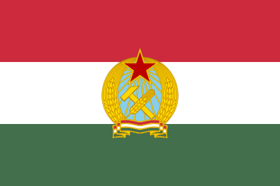 Which neighboring country did the Hungarian People's Republic border to the west?