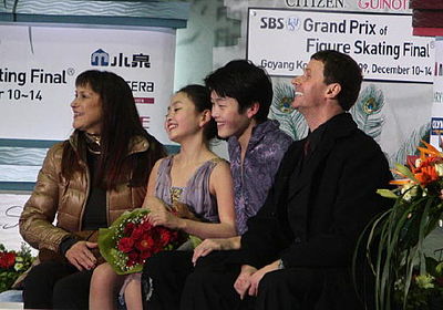 Who was Maia's first ice dance partner?