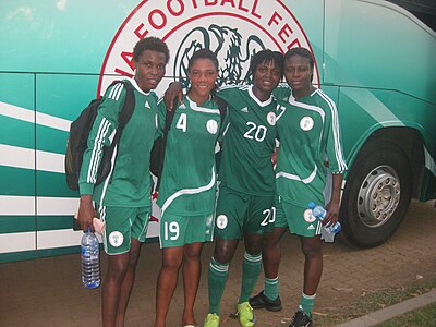 In which city is the home stadium of the Nigeria women's national football team located?