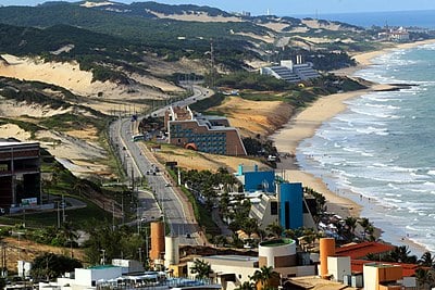What is the name of the famous sand dunes near Natal?