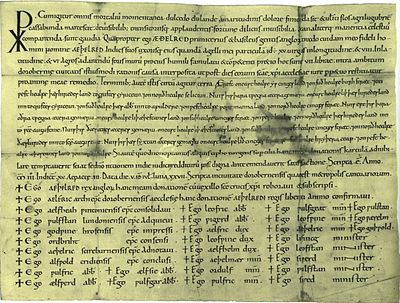Æthelred issued many charters promoting what?