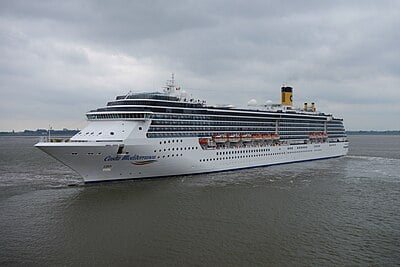 In which country was Costa Cruises' first ship, the Anna C, built?