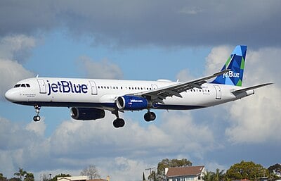Which U.S. city was JetBlue's first destination?