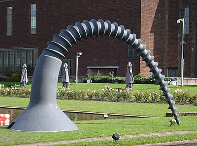 Many of Oldenburg's sculptures are interactive, meaning..