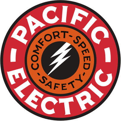 What was the primary color of the Pacific Electric Railway Company's streetcars?