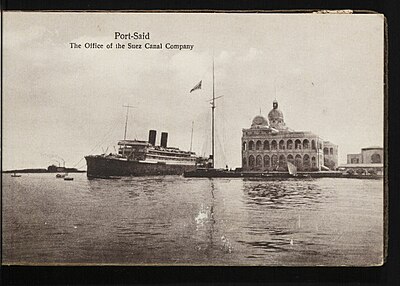 What major construction project led to the establishment of Port Said?