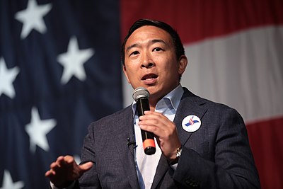 What is Andrew Yang's signature policy proposal?