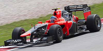 In which year did Marussia F1 Team race under a British license?