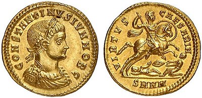 Constantine II clashed over control of which region?