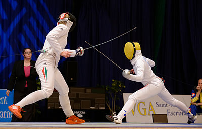 Which gender does épée fencing refer to?
