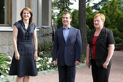 What was Tarja Halonen's first role in politics?