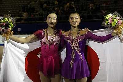 In which competition did Kaori Sakamoto win her first senior international title?