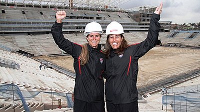 Which organization did Julie Foudy serve as president from 2000 to 2002?