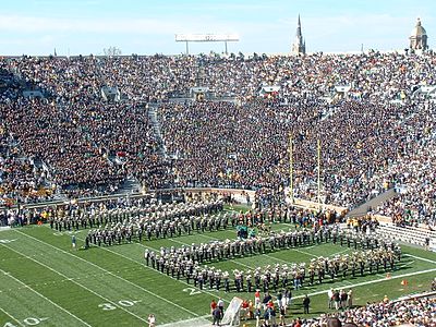 What do they call the stadium where Notre Dame Fighting Irish Football play their home games?