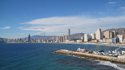 What's a favorite pastime in Benidorm aside from beach activities?