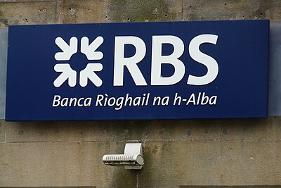 In which language is the Royal Bank of Scotland known as "Banca Rìoghail na h-Alba"?
