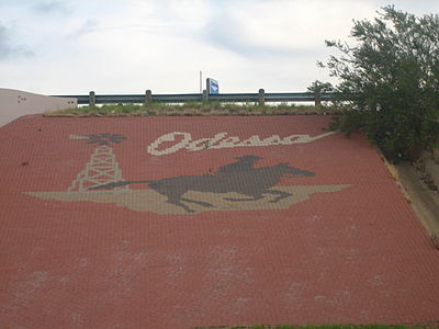 Which two Texas counties does the city of Odessa span?