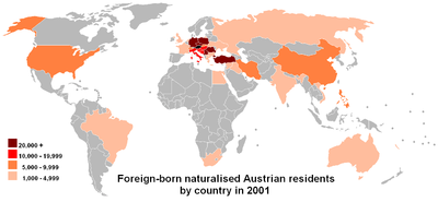What was the population of Austria in 2022, given that it was 8,121,423 in 2003?