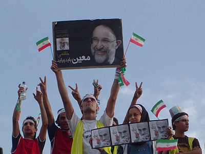 What percentage of votes did Khatami receive in his first presidential election?