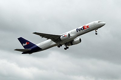 How many freight tons flown does FedEx Express rank in terms of cargo airlines?